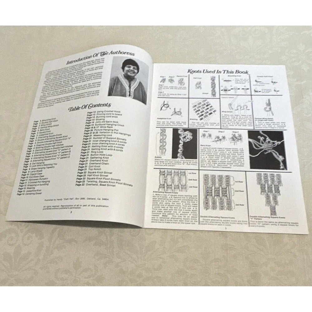 Vintage 1970s Macramé Pattern Book Lot 2 Hangers Small Spaces Why Knot Boho